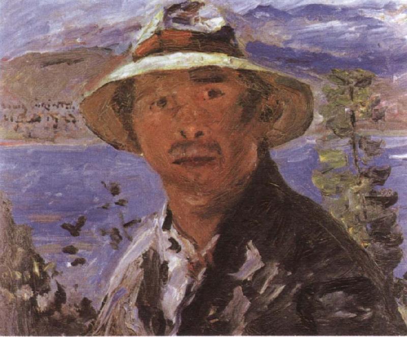 Lovis Corinth Self-Portrait in a Straw Hat France oil painting art